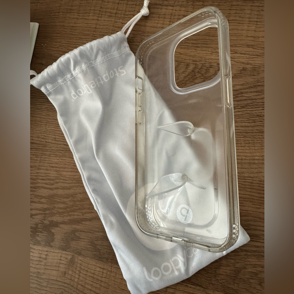 Loopy IPhone 15Pro case- clear- righty